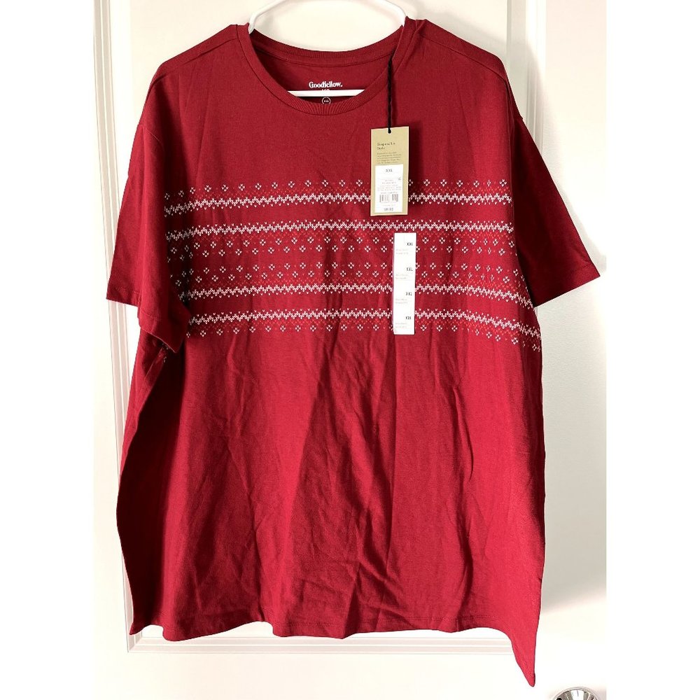 Good Fellow & Co Red Ribbon Short Sleeve Standard Fit T-Shirt Men's XXL